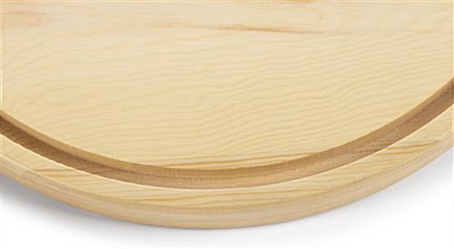 Glass dome wood bases with recessed groove