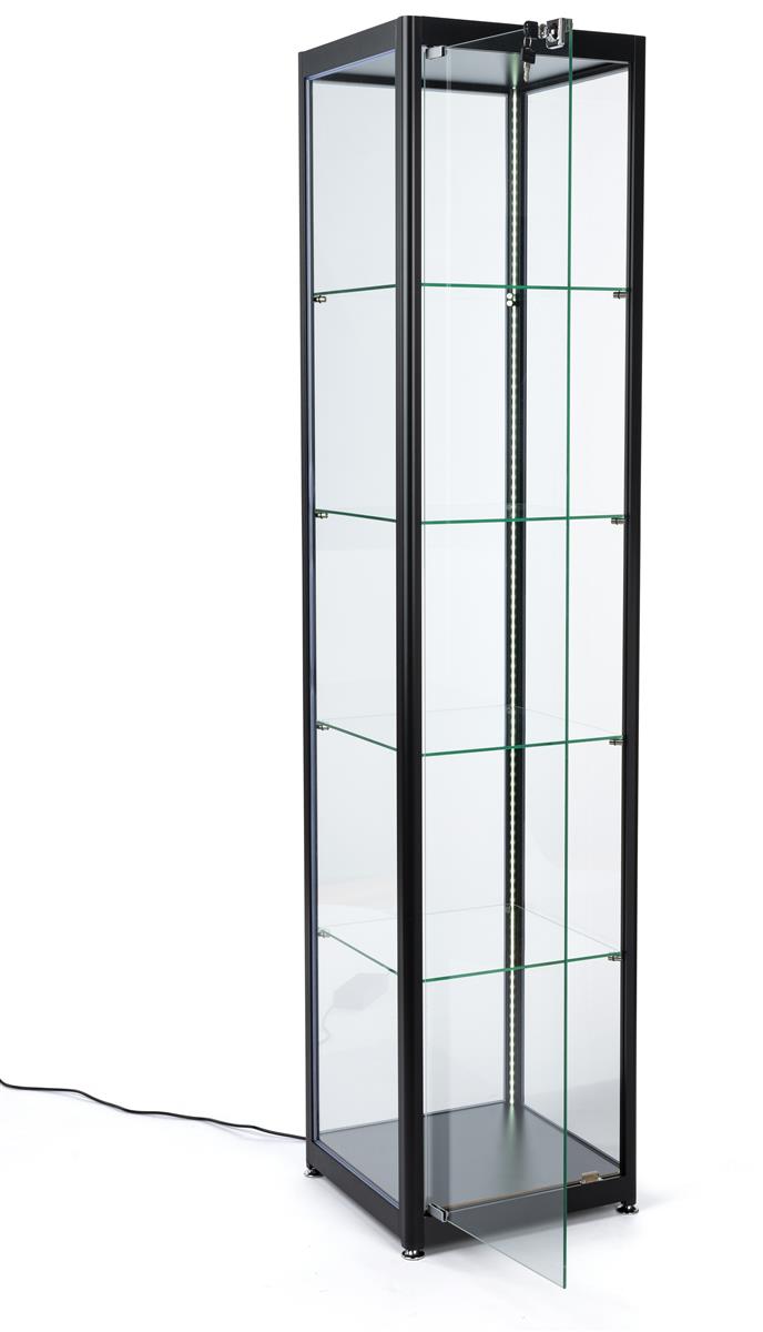 Glass Curio Cabinet Display Tower, Curio Cabinet Glass Shelves