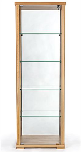 360° viewable glass curio cabinet display