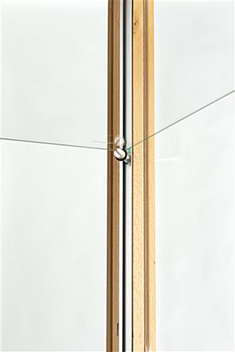 4-tier tall glass display cabinet