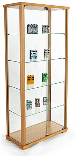 tempered tall glass display cabinet