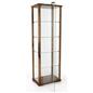 full glass narrow display case with four shelves