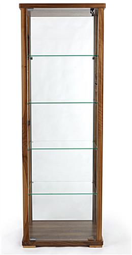 modern styled full glass narrow display case