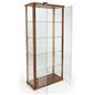 4-shelf glass curio cabinet with two doors