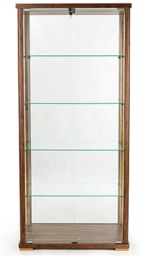 Contemporary  4-shelf glass curio cabinet