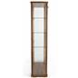 Wide 4-shelf glass curio cabinet