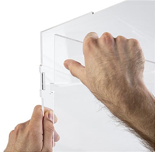 Easy assembly collapsible acrylic display box