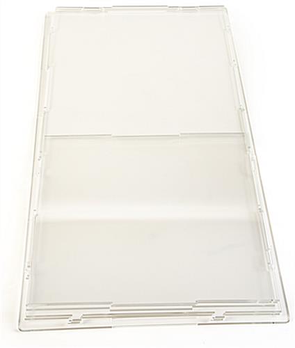 Flat packing collapsible acrylic display box