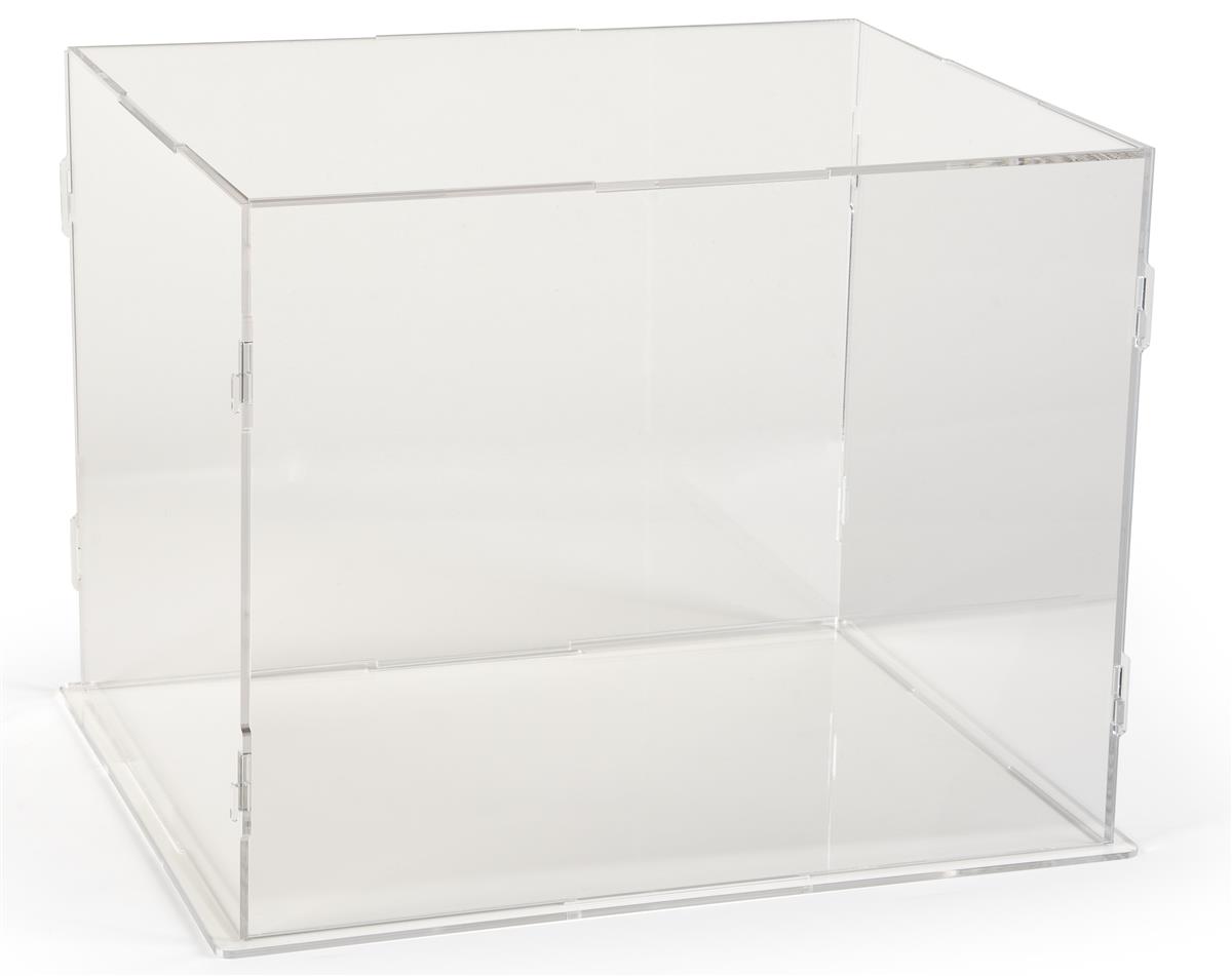 Details about   Big Clear Acrylic Display Box Stand Dustproof Tray Protection Cube Case For Show