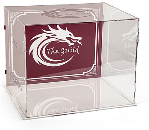 See-through 6-sided printed display riser case