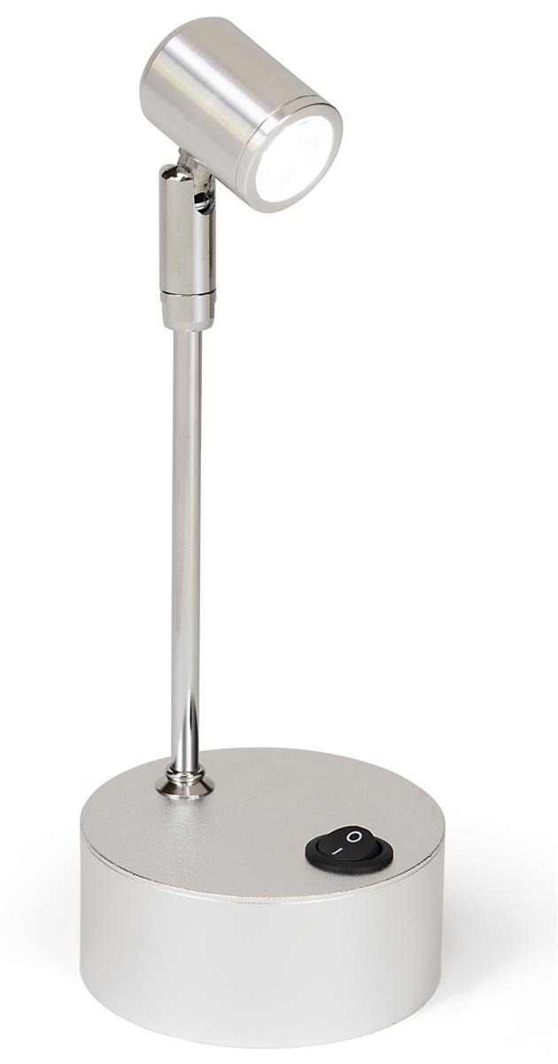 Display case spotlight with silver oxidation