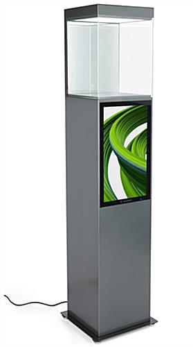  Exhibit pedestal case with video screen and DiviEX software pre-installed 