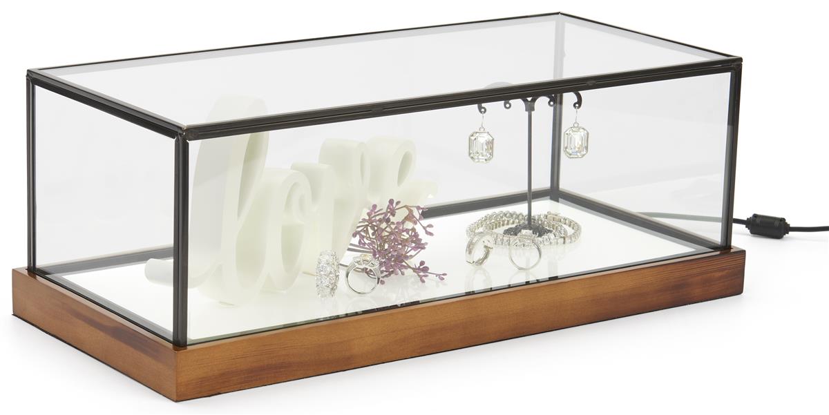 Medium LED glass tabletop display box