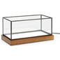 LED glass tabletop display box with 1.18 inch base height