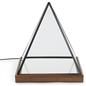 Lighted pyramid glass box with 13 inch height