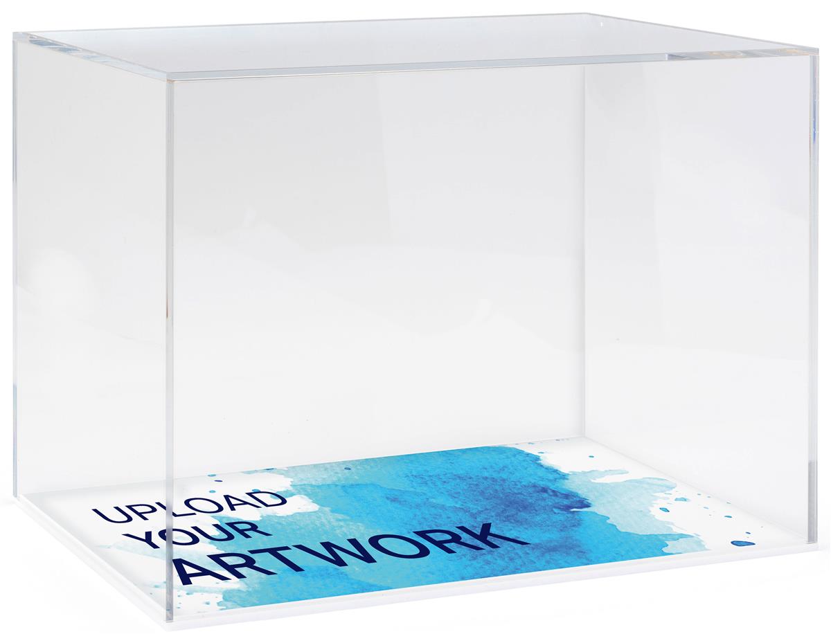 Acrylic Display Box Case with Branded Base UV Digital Printing
