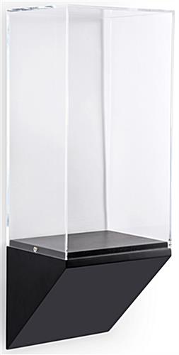 Museum pedestal wedge wall case with acrylic vitrine
