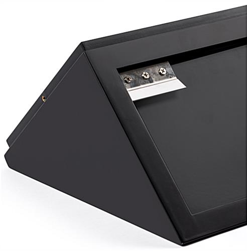 Museum pedestal wedge wall case with recessed z-brackets