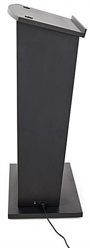 Digital podium with a lip to keep your materials in place