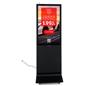 43" touch screen digital poster with locking casters