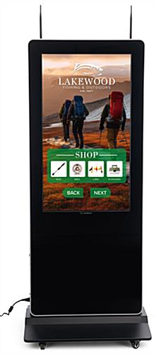 Double-Sided Digital Vertical Touchscreen Kiosk with Indoor Use Only