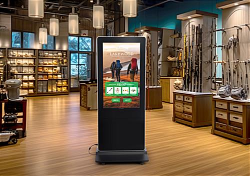 Double-Sided Digital Vertical Touchscreen Kiosk with WiFi Connectivity