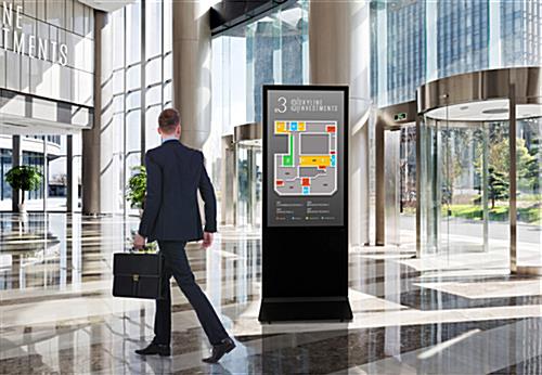Digital display advertising floor stand with a multitude of image and video formats supported