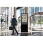 Digital display advertising floor stand with a multitude of image and video formats supported