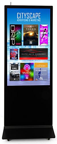 Digital display advertising floor stand with 9:16 aspect ration