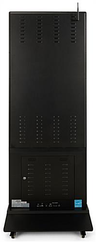 Digital display advertising floor stand with energy star rating