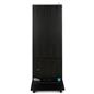 Digital display advertising floor stand with energy star rating