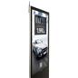 Digital display advertising floor stand with LCD screen made from tempered glass