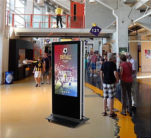 Double-sided digital non-touch display with 34 inch width