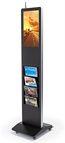 Magazine rack digital display system with video playback 