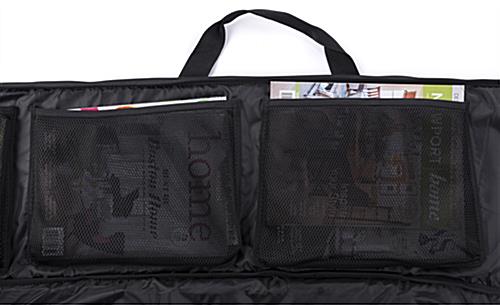Literature stand carry bag with 11" by 8.5" magazine pockets