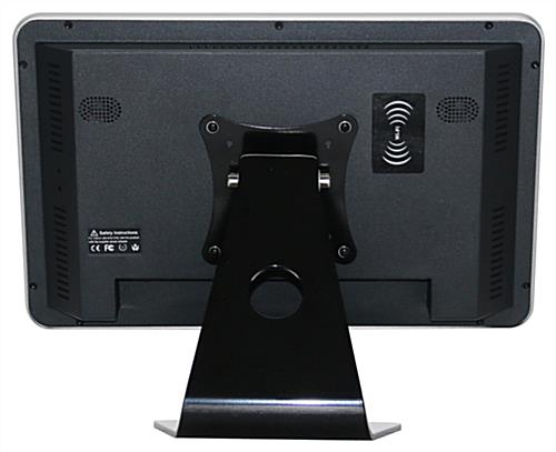 Countertop interactive touch signage with simple 4 screw mounting bracket