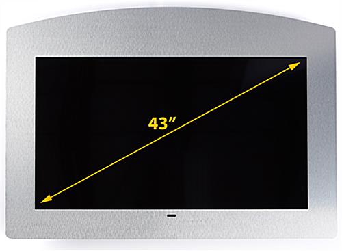 Adhesive decorative faceplate for commercial monitors with 43" diagonal screen compatibility