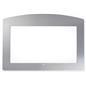 Adhesive decorative faceplate for commercial monitors with sleek aluminum finish