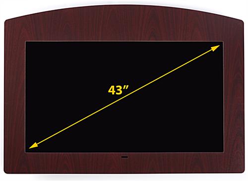Adhesive decorative faceplate for commercial monitors with modern cut with organic edges
