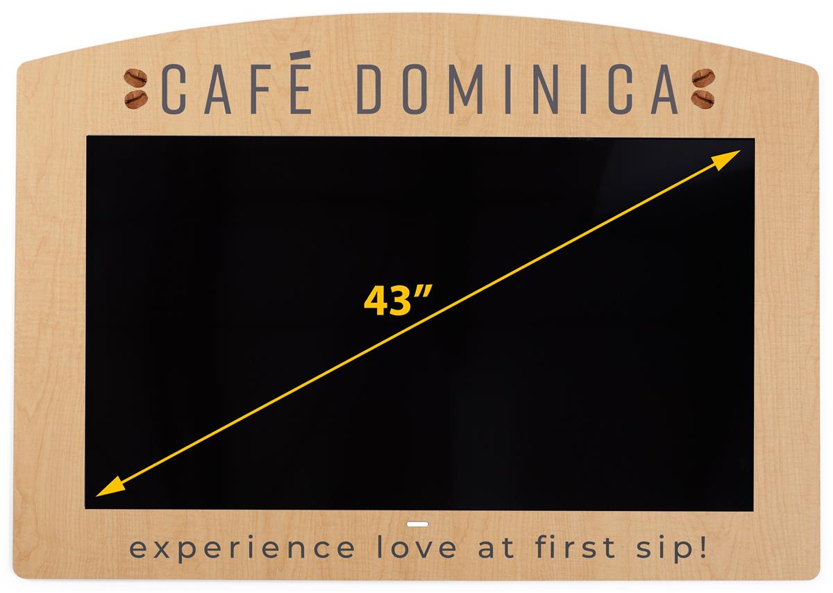 Stick-On Faceplate for Commercial Monitors with Custom Printing