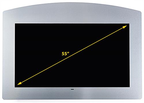 Adhesive decorative faceplate for commercial monitors for large 55 inch digital signs