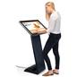 Horizontal touch screen display floor stand with user friendly design