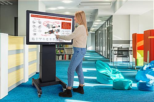 Interactive digital signage with motorized lift and android 7.1 OS