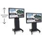 Interactive digital signage with motorized lift and adjustable height options