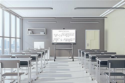 Digital whiteboard with floor and wall mount placement