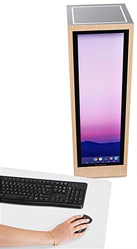 Connect a Bluetooth mouse and keyboard for easy navigation of the digital display