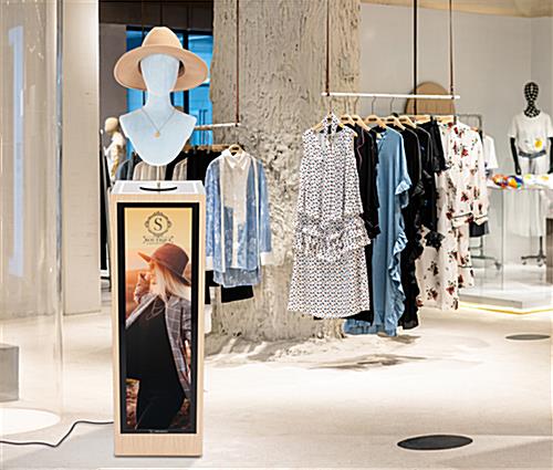 Pedestal display with digital sign with multi media advertising capabilities 