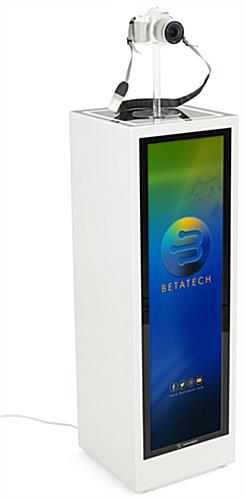 Pedestal display with digital sign with access to Google Play app store