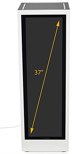 Pedestal display with digital sign with 37" LCD screen