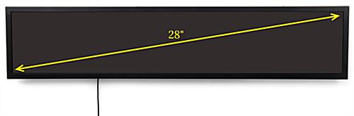 Stretched Bar LCD Display with 28 Inch Viewing Screen 